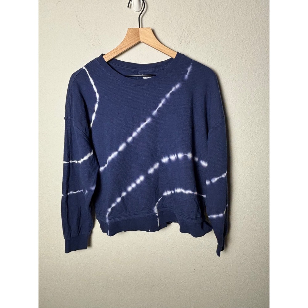 Athleta Sundown Sweatshirt II Eclipse Blue Tie Dye 986970 Medium